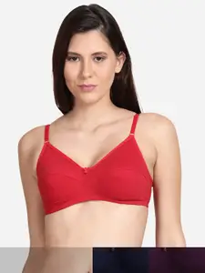 shyaway Women Pack of 3 Solid Non Padded T-Shirt Bra