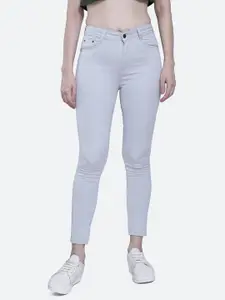 FCK-3 Women Grey Melange Frisky Relaxed Fit High-Rise Stretchable Cotton Jeans