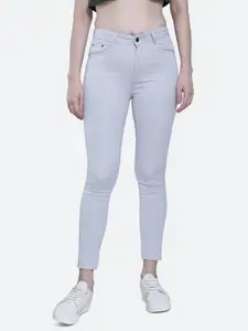 FCK-3 Women Grey Melange Frisky Relaxed Fit High-Rise Stretchable Cotton Jeans