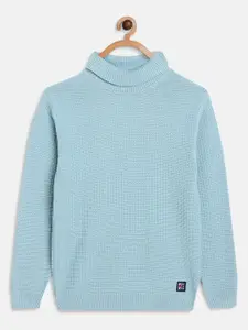 Octave Boys Blue Solid Acrylic Pullover