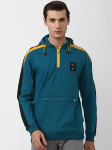 Van Heusen Sport Men Teal Blue Hooded Sweatshirt