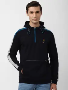 Van Heusen Sport Men Black Hooded Sweatshirt