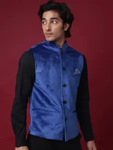 RARE RABBIT Men Ziva Slim Fit Solid Nehru Jacket