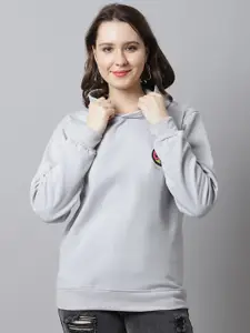 Obaan Women Black Hooded Pullover