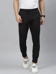 TOM BURG Men Black Solid Slim Fit Track Pants