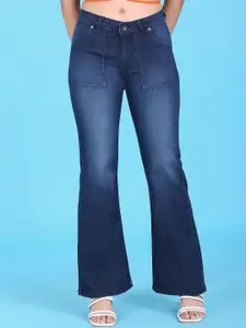 Flying Machine Women Blue Flared Light Fade Stretchable Jeans