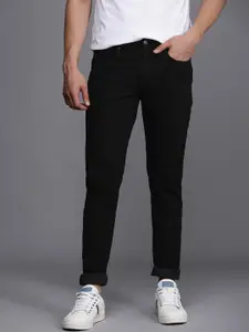 Louis Philippe Jeans Men Black Slim Tapered Fit Low-Rise Stretchable Jeans