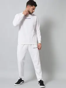 GRIFFEL GRIFFEL Men White Solid Tracksuits