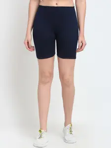 Jinfo Women Navy Blue Solid Cycling Shorts