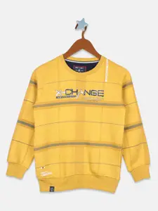 Monte Carlo Boys Mustard Checked Sweatshirt