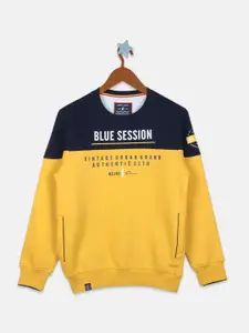 Monte Carlo Boys Mustard Colourblocked Sweatshirt