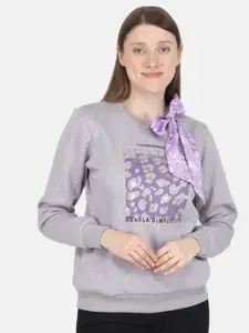 Monte Carlo Women Purple Printed Sweatshirt