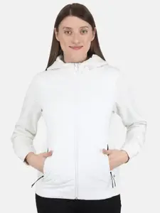 Monte Carlo Women Off White Hooded Sweatshirt