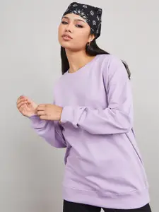 Styli Women Purple Sweatshirt