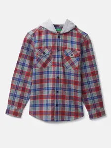 United Colors of Benetton Boys Red Tartan Checked Casual Shirt