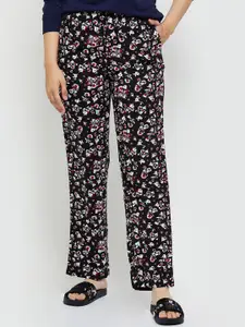 max Women Floral Printed Full-Length Elasticated Lounge Pants