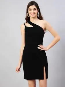RARE Black One Shoulder Bodycon Dress