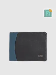 Baggit Men Self Design RFID Two Fold Wallet