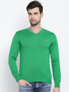 Allen Solly Sport Men Green Solid Sweater