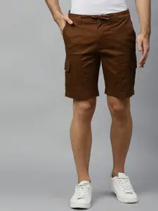 Hubberholme Men Brown Slim Fit Outdoor Cargo Shorts