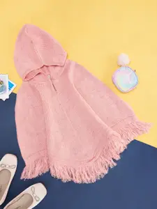 Pantaloons Junior Girls Pink Poncho