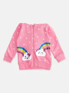 Pantaloons Baby Girls Pink Printed Sweatshirt