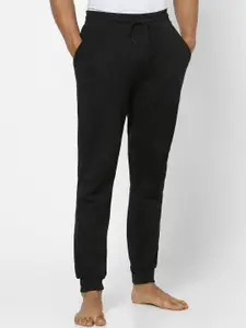 Ajile by Pantaloons Men Black Solid Cotton Slim-fit Joggers