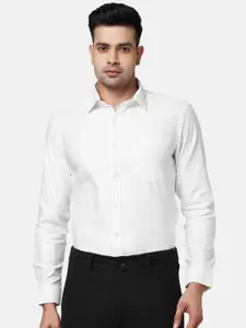 BYFORD by Pantaloons Men White Slim Fit Cotton Formal Shirt