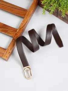 MUTAQINOTI Men Brown Leather Belt