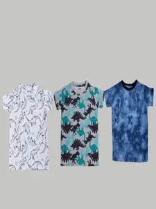 Taatoom Boys Pack Of 3 Printed Pure Cotton T-shirt