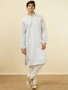 Manyavar Men Grey Kurta with Pyjamas