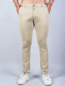Tistabene Men Beige Relaxed Cotton Chinos Trouser