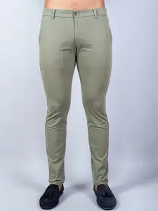 Tistabene Men Olive Green Cotton Relaxed Trouser