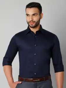 Cantabil Men Navy Blue Cotton Formal Shirt