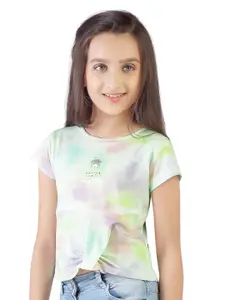 Tiny Girl Girls Green & Purple Graphic Print Top