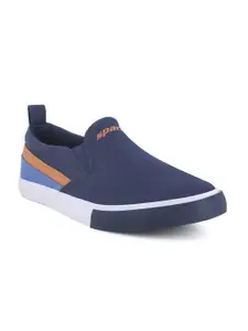 Sparx Men Navy Blue & Tan Textile Running Non-Marking Shoes