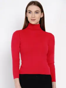 FABNEST FABNEST Women Red Pullover