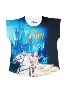 Disney by Wear Your Mind Girls Blue & White Printed Top