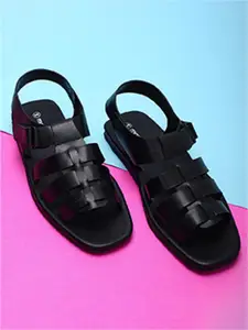 max Men Black Comfort Sandals