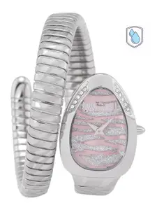Just Cavalli Women Silver-Toned Dial & Silver-Toned Straps Analogue Watch JC1L225M0015