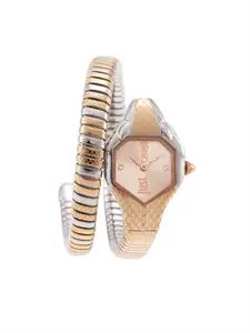 Just Cavalli Women Printed Dial & Stainless Steel Wrap Around Analogue Watch JC1L193M0055