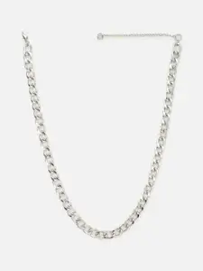 FOREVER 21 Silver-Plated Solid Necklace