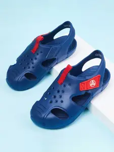 max Boys Blue & Red Rubber Clogs