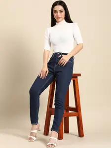 all about you Women Skinny Fit High-Rise Light Fade Jeans