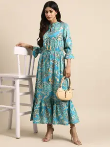 all about you Floral Print Puff Sleeve Maxi Dress