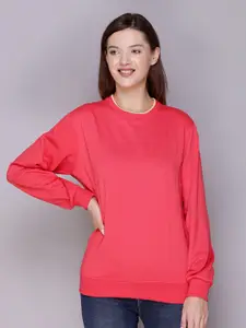 Obaan Women Pink Solid Sweatshirt