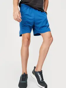 max Men Blue Mid-Rise Regular Shorts