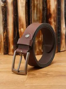 Teakwood Leathers Men Brown Solid Leather Belt