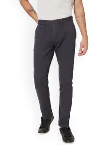 Breakbounce Men Grey Comfort Fit Solid Trousers