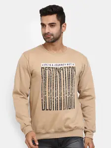 V-Mart Round Neck Printed Fleece Sweatshirt